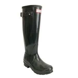 New Hunter Rain Boots Original Tall Gloss Rubber Grey 5